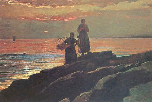 Winslow Homer Sunset, Saco Bay Germany oil painting art